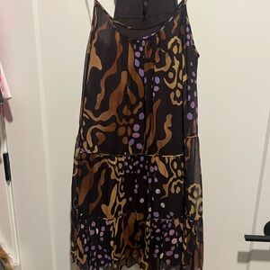 Diane von Furstenberg Silk Tiered Slip Dress